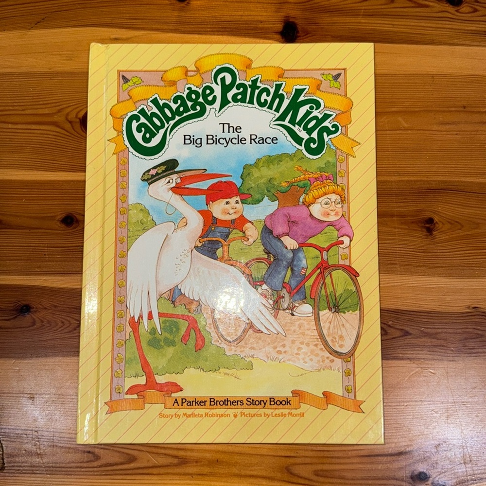 Cabbage Patch Kids The Big Bicycle Race, Vintage 1984 Hard Cover Children’s Book